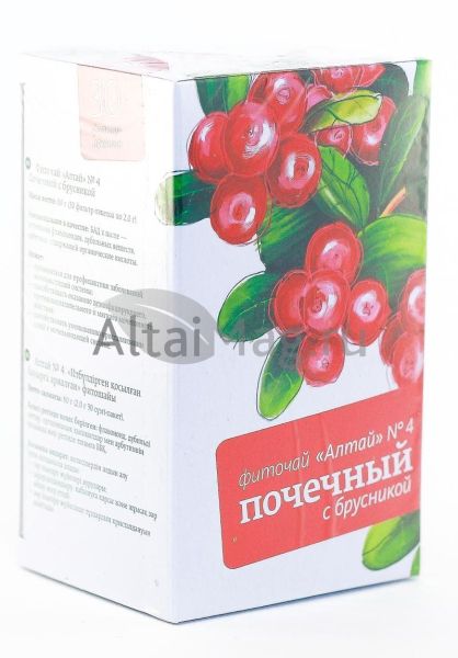 Изображение товара Фиточай Алтай №4 Почечный. С брусникой Фиточай Алтай №4 Почечный. С брусникой фотография