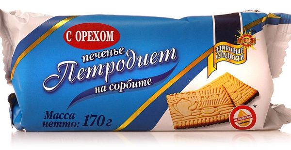 Изображение товара Печенье Петродиет с орехом на сорбите 170г Печенье Петродиет с орехом на сорбите 170г фотография